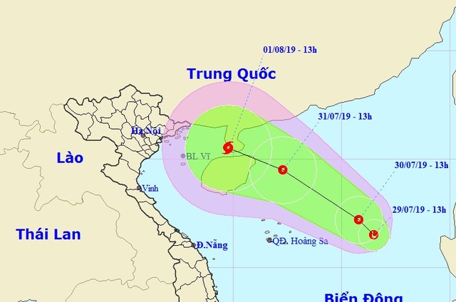 Xuất hiện vùng áp thấp gần Quần đảo Hoàng Sa - 1 Xuất hiện vùng áp thấp gần Quần đảo Hoàng Sa - 1