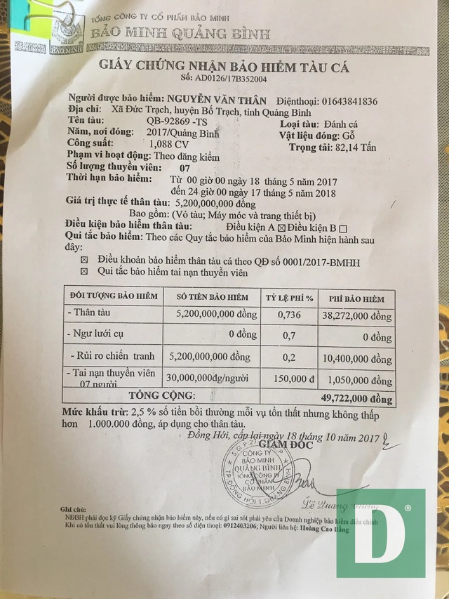 Ngư dân chìm tàu không đồng ý nhận mức bồi thường gần 4,6 tỷ đồng - 3 Ngư dân chìm tàu không đồng ý nhận mức bồi thường gần 4,6 tỷ đồng - 3