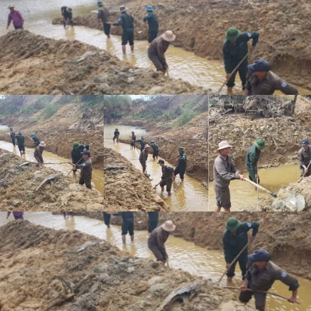 Sông ngòi cạn khô, hàng trăm công nhân đào kênh tìm nước - 2 Sông ngòi cạn khô, hàng trăm công nhân đào kênh tìm nước - 2