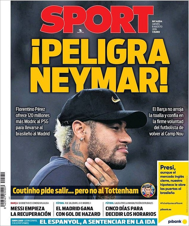 Nhật ký chuyển nhượng ngày 8/8: Barcelona nỗ lực phút cuối để chiêu mộ Neymar