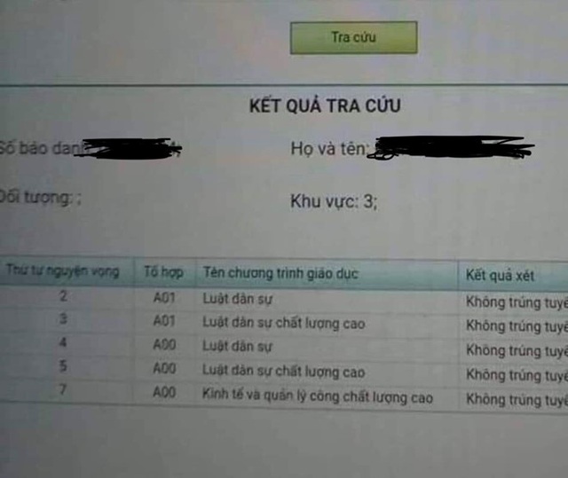 Chuyện lạ tuyển sinh: Thí sinh rớt trường đủ điểm chuẩn, đậu trường thiếu điểm? - 3 Chuyện lạ tuyển sinh: Thí sinh rớt trường đủ điểm chuẩn, đậu trường thiếu điểm? - 3