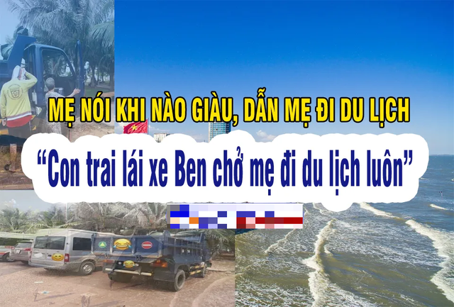 Xúc động câu chuyện người con dùng xe ben chở mẹ đi tắm biển - 4 Xúc động câu chuyện người con dùng xe ben chở mẹ đi tắm biển - 4