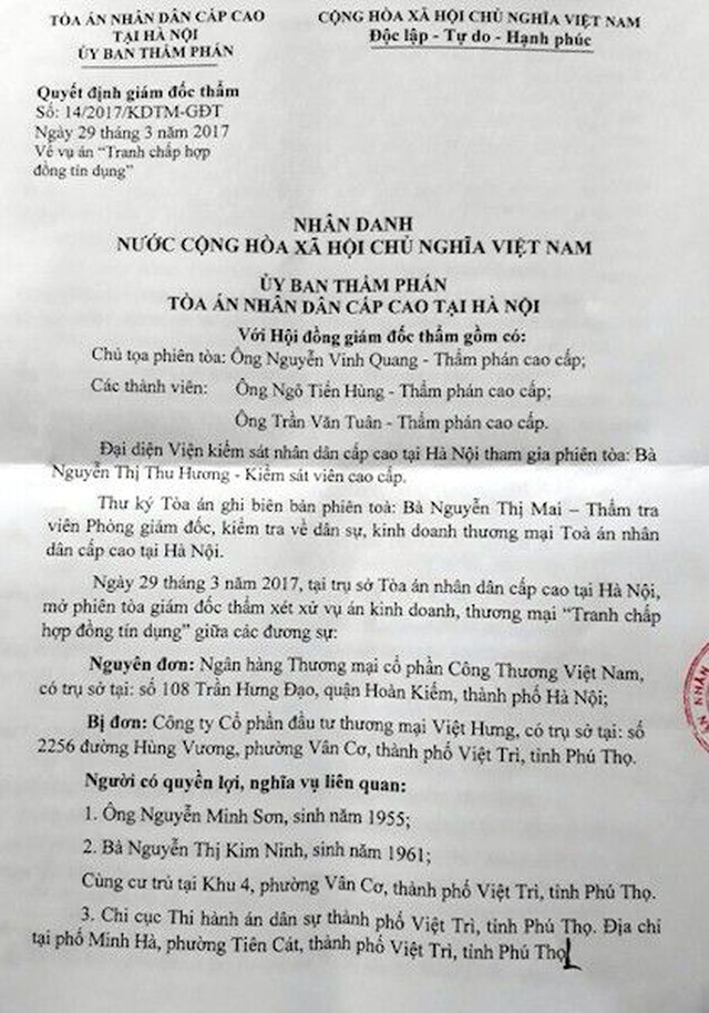 Vụ thi hành án “chấn động” TP Việt Trì: Triệu tập xong toà lại tuyên hoãn! - 3 Vụ thi hành án “chấn động” TP Việt Trì: Triệu tập xong toà lại tuyên hoãn! - 3