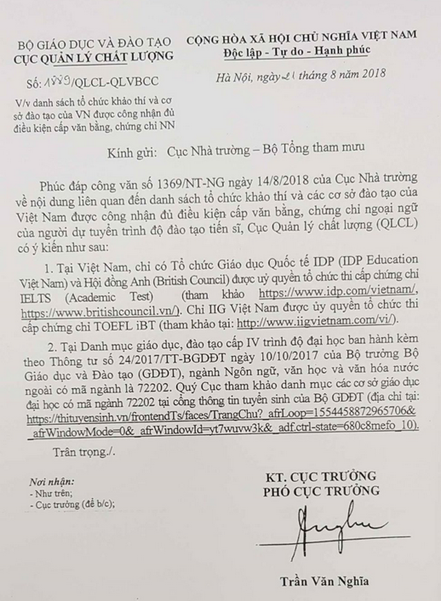Vụ trường ĐH Đông Đô: Có bao nhiêu thạc sĩ, tiến sĩ sử dụng văn bằng 2 tiếng Anh bất hợp pháp? - 2 Vụ trường ĐH Đông Đô: Có bao nhiêu thạc sĩ, tiến sĩ sử dụng văn bằng 2 tiếng Anh bất hợp pháp? - 2