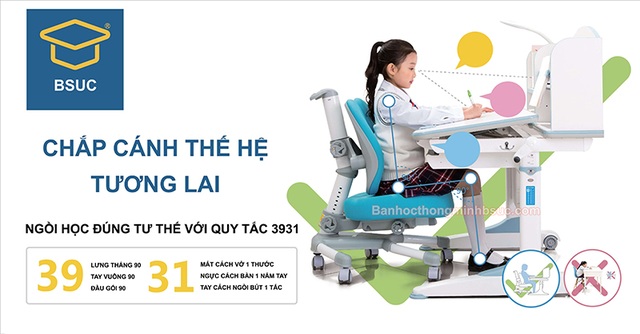 Tạo thói quen tốt cho bé khi ngồi học với bàn học thông minh BSUC - 1 Tạo thói quen tốt cho bé khi ngồi học với bàn học thông minh BSUC - 1