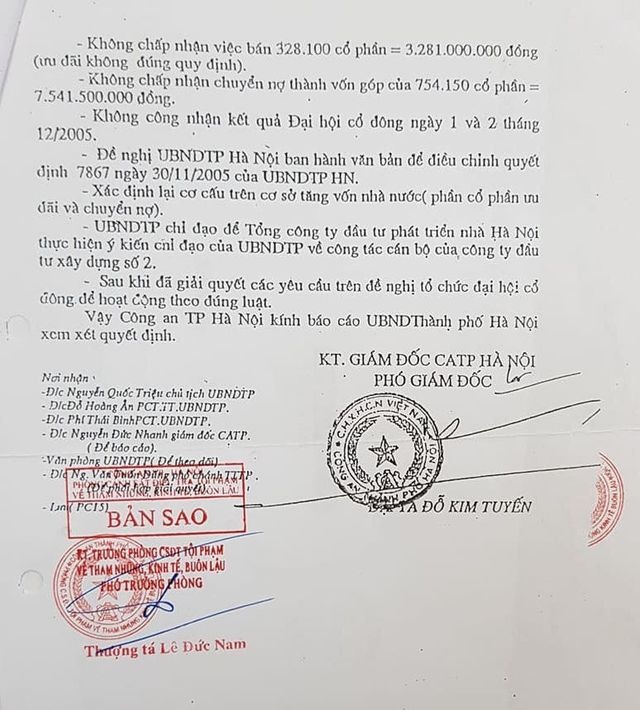 Toà án đợi công an TP Hà Nội hồi âm vụ sai phạm của nguyên giám đốc Công ty Hacinco - 5 Toà án đợi công an TP Hà Nội hồi âm vụ sai phạm của nguyên giám đốc Công ty Hacinco - 5