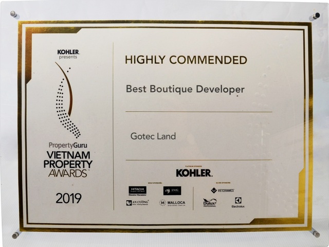 Giải thưởng Vietnam Property Awards 2019 vinh danh chủ đầu tư Gotec Land - 2 Giải thưởng Vietnam Property Awards 2019 vinh danh chủ đầu tư Gotec Land - 2