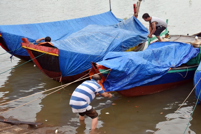 Ngư dân Hà Tĩnh chạy đua thời gian đưa tàu thuyền vào âu tránh bão - 3 Ngư dân Hà Tĩnh chạy đua thời gian đưa tàu thuyền vào âu tránh bão - 3