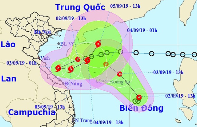 Hai áp thấp nhiệt đới trên Biển Đông sẽ nhập vào nhau - 1 Hai áp thấp nhiệt đới trên Biển Đông sẽ nhập vào nhau - 1