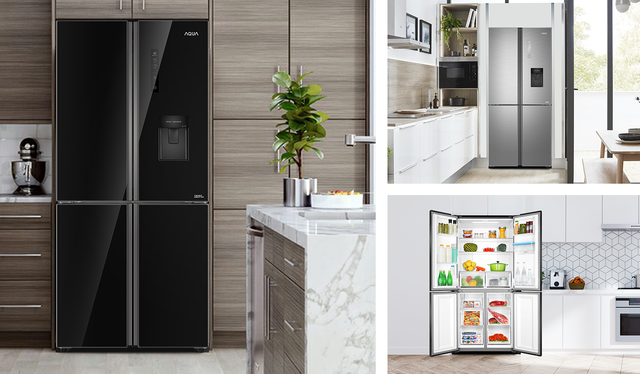 Tủ lạnh 4 cửa mới từ Aqua – Làm đẹp gian bếp nhà