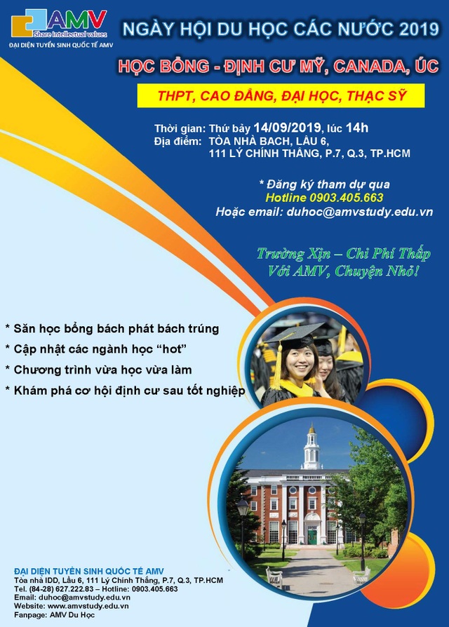 Ngày hội du học các nước 2019: Bí quyết săn học bổng định cư dễ dàng - 1 Ngày hội du học các nước 2019: Bí quyết săn học bổng định cư dễ dàng - 1