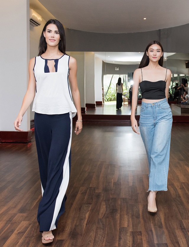 Hoa hậu Quốc tế Mariem Velazco tận tình hướng dẫn Tường San catwalk - 3 Hoa hậu Quốc tế Mariem Velazco tận tình hướng dẫn Tường San catwalk - 3