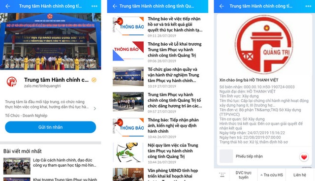 Quảng Trị chưa triển khai nộp hồ sơ thủ tục hành chính qua Zalo - 2 Quảng Trị chưa triển khai nộp hồ sơ thủ tục hành chính qua Zalo - 2