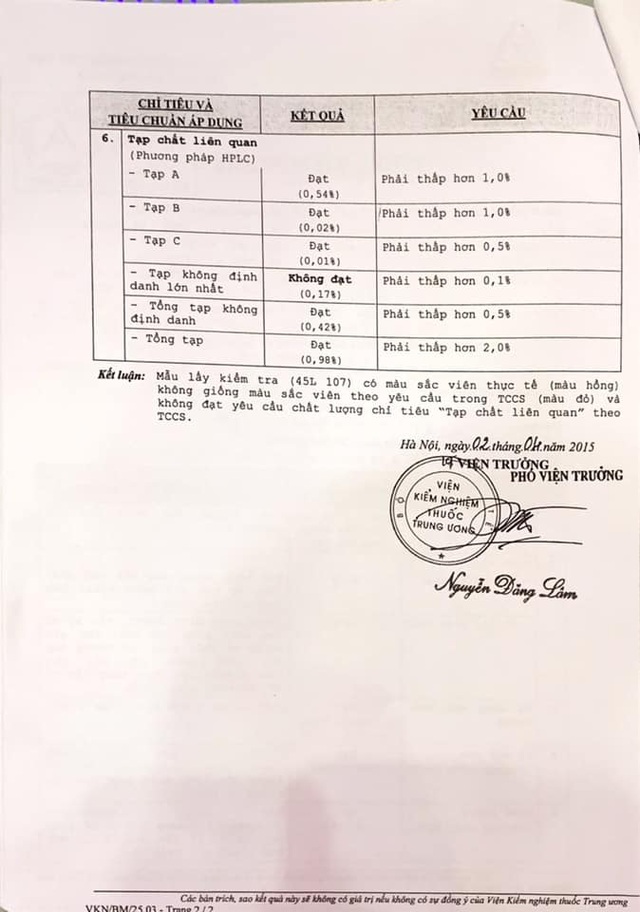 Giải mật văn bản vụ VN Pharma: Hội đồng giám định khẳng định H-Capita là thuốc - 3 Giải mật văn bản vụ VN Pharma: Hội đồng giám định khẳng định H-Capita là thuốc - 3