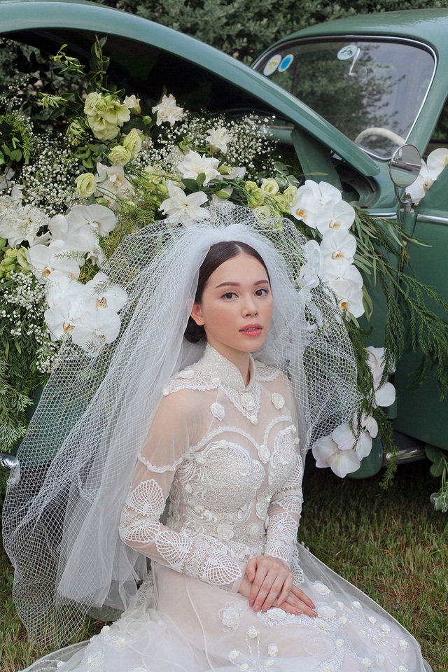 Vừa công khai yêu em chồng Hà Tăng, Linh Rin đã bất ngờ mặc áo dài cưới - 1
