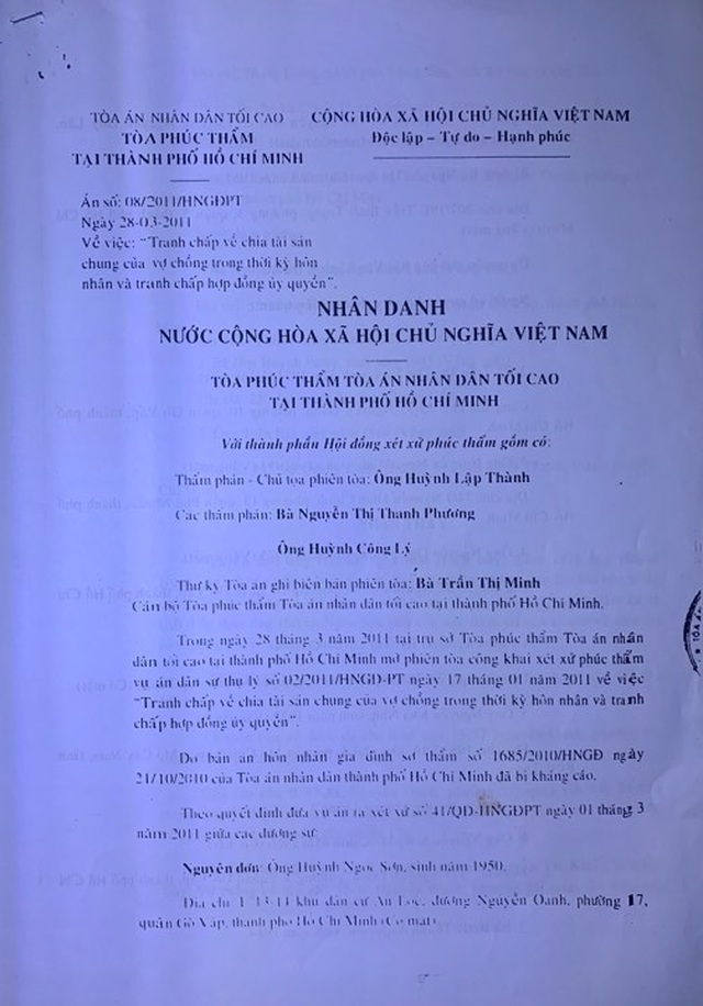 TP.HCM: Bản án có hiệu lực gần 10 năm vẫn “dài cổ” chờ thi hành án! - 5 TP.HCM: Bản án có hiệu lực gần 10 năm vẫn “dài cổ” chờ thi hành án! - 5