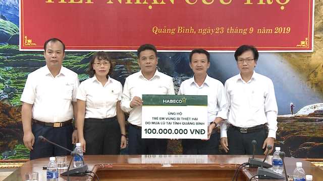 HABECO ủng hộ 200 triệu đồng hỗ trợ cho trẻ em vùng bị thiệt hại do mưa lũ tại Quảng Bình và Quảng Trị - 1 HABECO ủng hộ 200 triệu đồng hỗ trợ cho trẻ em vùng bị thiệt hại do mưa lũ tại Quảng Bình và Quảng Trị - 1