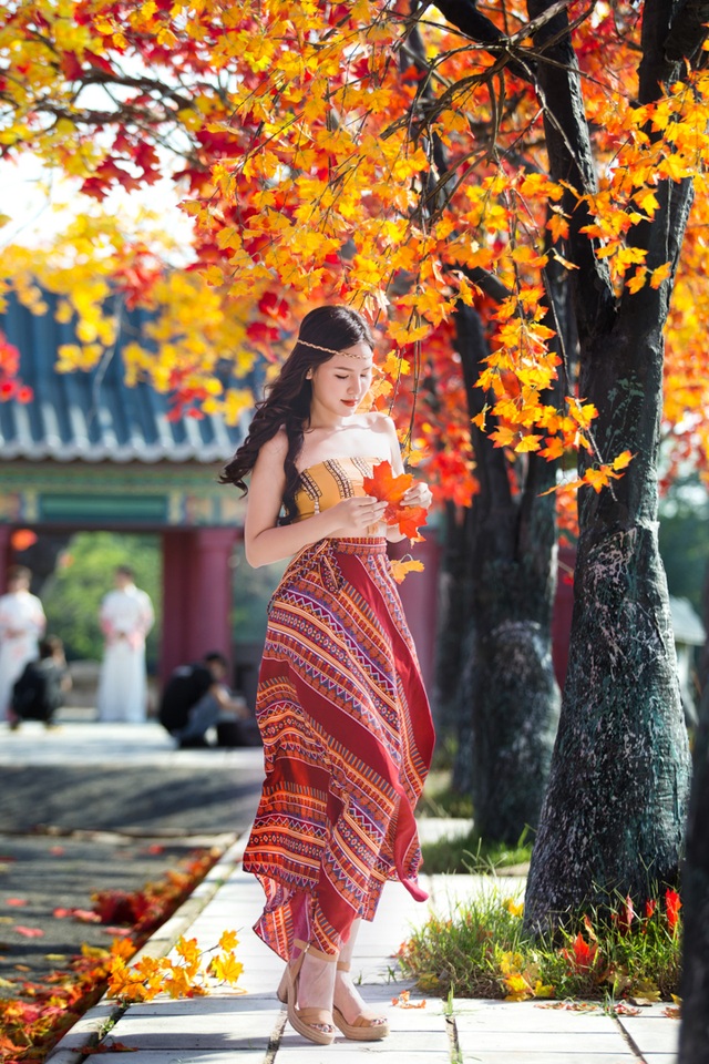 Ngỡ ngàng con đường lá đỏ lãng mạn tựa phim Hàn ở Hà Nội - 9 Ngỡ ngàng con đường lá đỏ lãng mạn tựa phim Hàn ở Hà Nội - 9