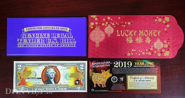 Tiền 2 USD in hình con heo đắt như tôm tươi trước Tết Kỷ Hợi 2019 - Ảnh 7. Tiền 2 USD in hình con heo đắt như tôm tươi trước Tết Kỷ Hợi 2019 - Ảnh 7.