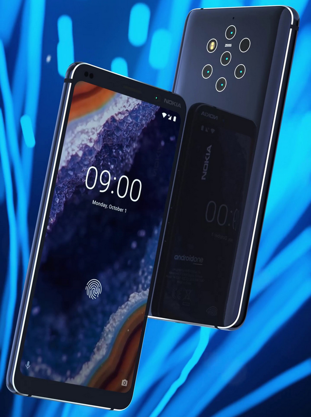 Hình ảnh chính thức của Nokia 9 bị rò rỉ với cụm 5 camera ở mặt sau