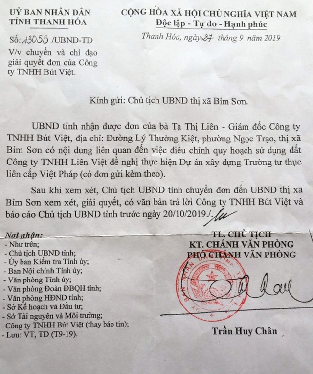 Chuyện lạ tại Thanh Hoá: Chủ đầu tư khốn đốn vì quy hoạch đất bị “đổ nhầm mầu mực” - 6 Chuyện lạ tại Thanh Hoá: Chủ đầu tư khốn đốn vì quy hoạch đất bị “đổ nhầm mầu mực” - 6