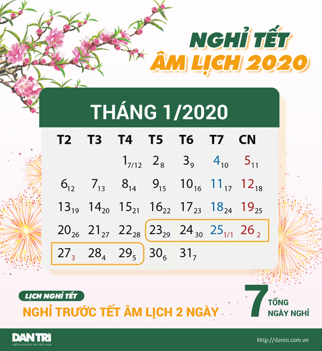 Chính phủ thông qua lịch nghỉ Tết Canh Tý 2020 - 1