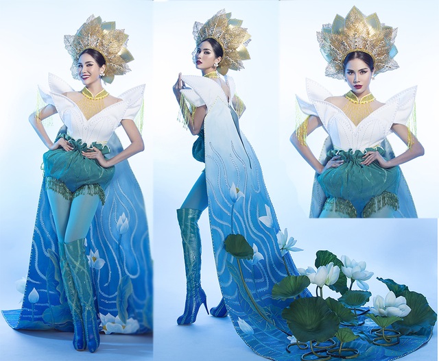 Hoàng Hạnh mang “hồ sen” lên trang phục dân tộc tại Miss Earth 2019 - 2 Hoàng Hạnh mang “hồ sen” lên trang phục dân tộc tại Miss Earth 2019 - 2