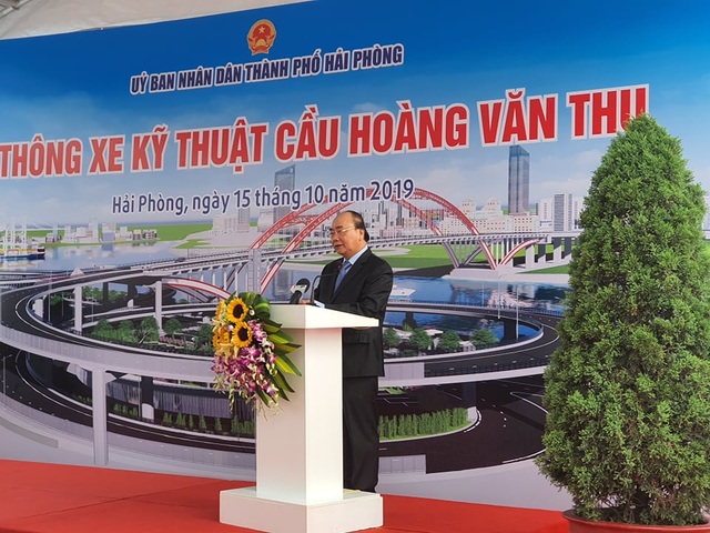 Thủ tướng dự lễ thông xe cây cầu hơn 2.000 tỷ đồng ở Hải Phòng