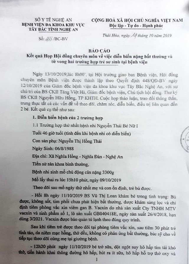 Cặp song sinh tử vong sau tiêm vắc xin viêm gan B: Mắc bệnh lý hiếm gặp - 1 Cặp song sinh tử vong sau tiêm vắc xin viêm gan B: Mắc bệnh lý hiếm gặp - 1