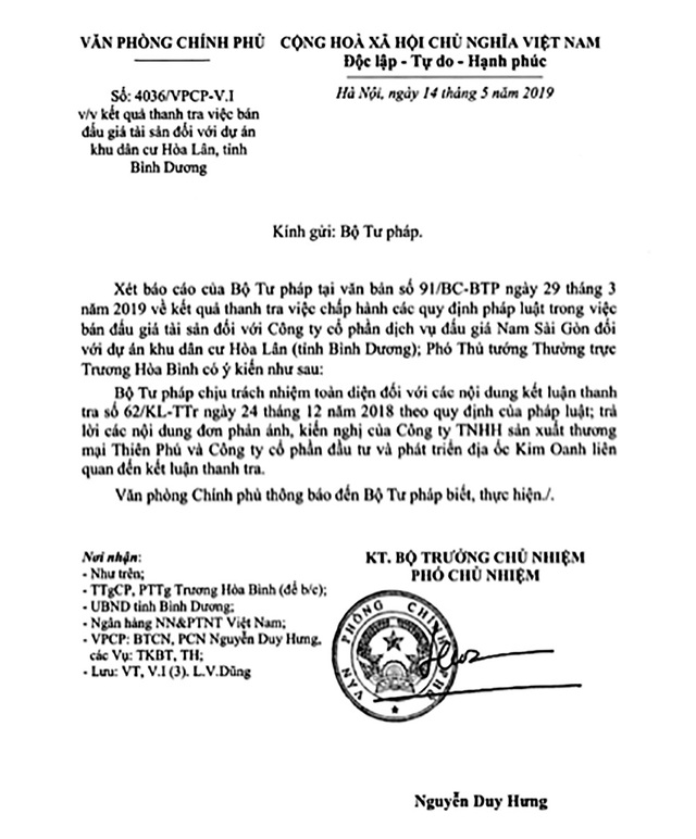 Vụ đấu giá dự án khu dân cư nghìn tỷ: Phó Thủ tướng giao Bộ Tư pháp chịu trách nhiệm toàn diện! - 2 Vụ đấu giá dự án khu dân cư nghìn tỷ: Phó Thủ tướng giao Bộ Tư pháp chịu trách nhiệm toàn diện! - 2