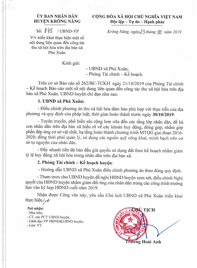 Vụ xã huy động gần 9 tỷ “chạy” theo thành tích nông thôn mới: Phải giảm mức thu cho dân - 1 Vụ xã huy động gần 9 tỷ “chạy” theo thành tích nông thôn mới: Phải giảm mức thu cho dân - 1