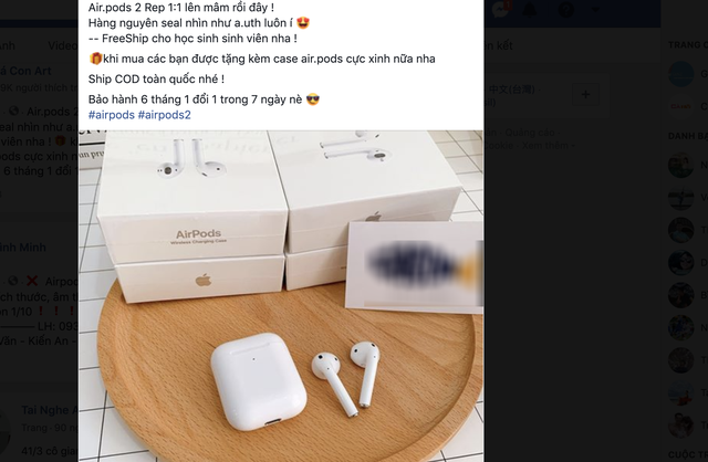 Cảnh giác tai nghe AirPod 2 nhái ồ ạt tràn về Việt Nam - 1 Cảnh giác tai nghe AirPod 2 nhái ồ ạt tràn về Việt Nam - 1