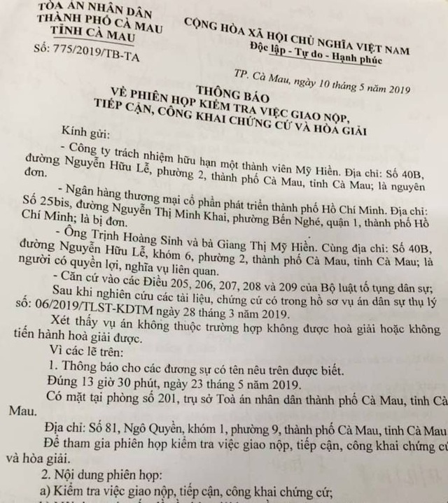 Cà Mau: Tranh chấp hợp đồng tín dụng, khách hàng kiện ngân hàng ra tòa - 2 Cà Mau: Tranh chấp hợp đồng tín dụng, khách hàng kiện ngân hàng ra tòa - 2