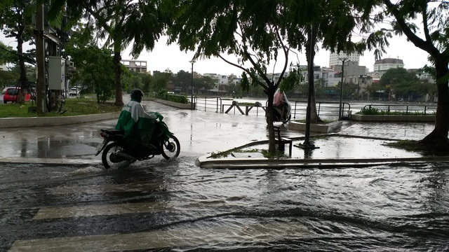 Nhiều tuyến đường ở Đà Nẵng ngập nặng sau trận mưa đêm - 4 Nhiều tuyến đường ở Đà Nẵng ngập nặng sau trận mưa đêm - 4