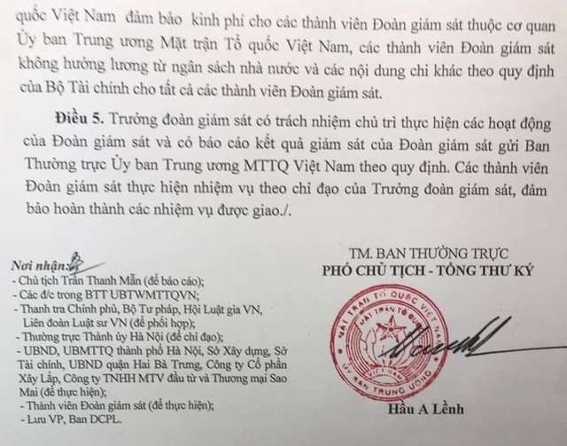 Uỷ ban Trung ương MTTQ Việt Nam giám sát vụ cư dân chung cư 229 phố Vọng kêu cứu - 3 Uỷ ban Trung ương MTTQ Việt Nam giám sát vụ cư dân chung cư 229 phố Vọng kêu cứu - 3