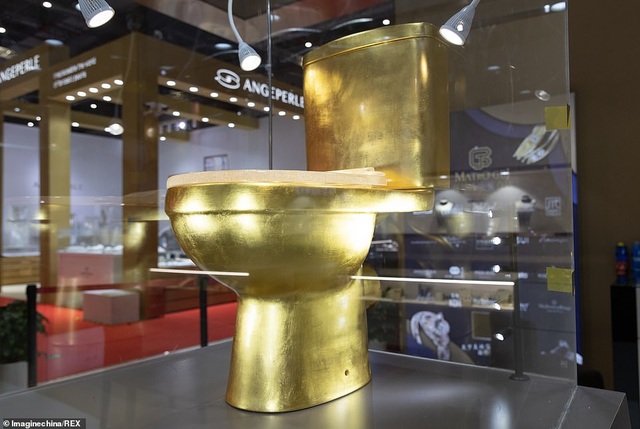 Toilet vàng 1,3 triệu USD đính 41.000 viên kim cương gây xôn xao Trung Quốc - 1 Toilet vàng 1,3 triệu USD đính 41.000 viên kim cương gây xôn xao Trung Quốc - 1