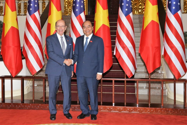 Thủ tướng Nguyễn Xuân Phúc tiếp Bộ trưởng Thương mại Mỹ thăm Việt Nam