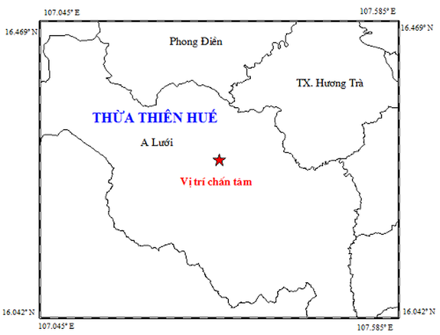 Động đất tại A Lưới - Thừa Thiên Huế - 2