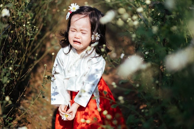 Bộ ảnh “họa mi khóc trong nắng” gây “sốt” vì biểu cảm dễ thương của bé gái - 2