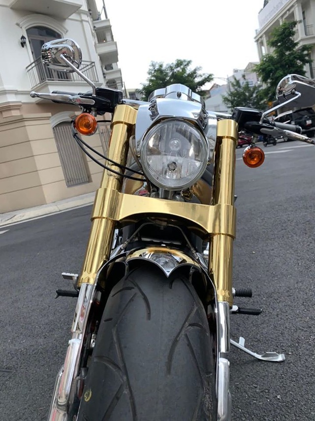 Sau 6 năm, mô tô Harley-Davidson mạ vàng 24k rao giá 1 tỷ ở Hà Nội - 4