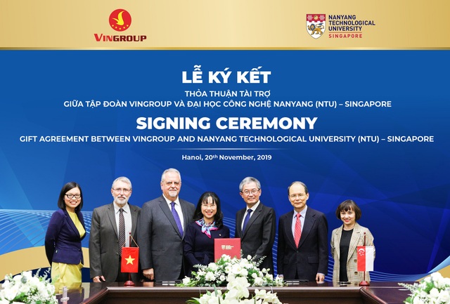 Vingroup tài trợ ĐH Công nghệ Nanyang 5 triệu đô la Singapore cấp học bổng cho người Việt - 1 Vingroup tài trợ ĐH Công nghệ Nanyang 5 triệu đô la Singapore cấp học bổng cho người Việt - 1