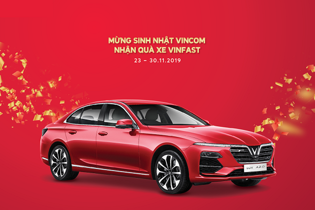 Vincom tặng xe Vinfast Lux A2.0 trị giá hơn 1 tỷ đồng mừng 15 năm thành lập - 1 Vincom tặng xe Vinfast Lux A2.0 trị giá hơn 1 tỷ đồng mừng 15 năm thành lập - 1