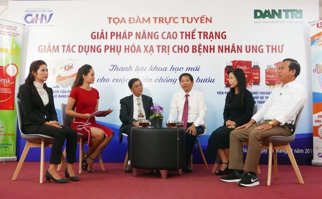 Tọa đàm trực tuyến: Giải pháp nâng cao thể trạng, giảm tác dụng phụ của hóa xạ trị cho bệnh nhân ung thư - 3 Tọa đàm trực tuyến: Giải pháp nâng cao thể trạng, giảm tác dụng phụ của hóa xạ trị cho bệnh nhân ung thư - 3