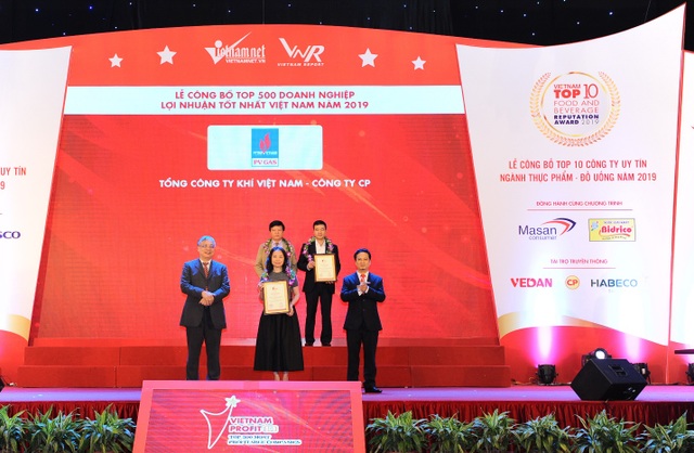PV GAS được vinh danh trong Top 500 Doanh nghiệp lợi nhuận tốt nhất Việt Nam năm 2019 - 2