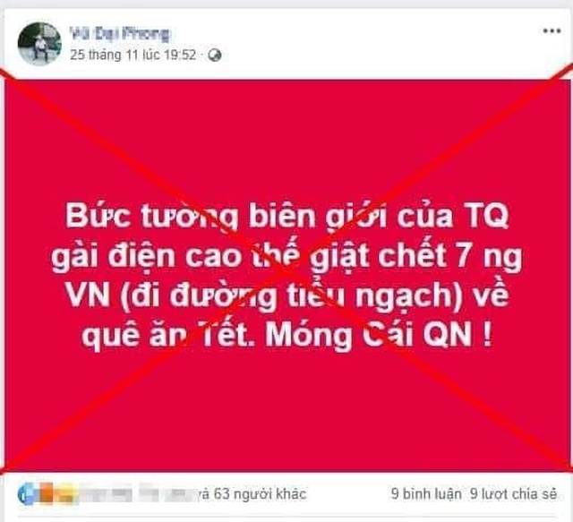 Bác bỏ tin đồn 7 người Việt Nam bị điện giật chết ở biên giới Trung Quốc - 1 Bác bỏ tin đồn 7 người Việt Nam bị điện giật chết ở biên giới Trung Quốc - 1