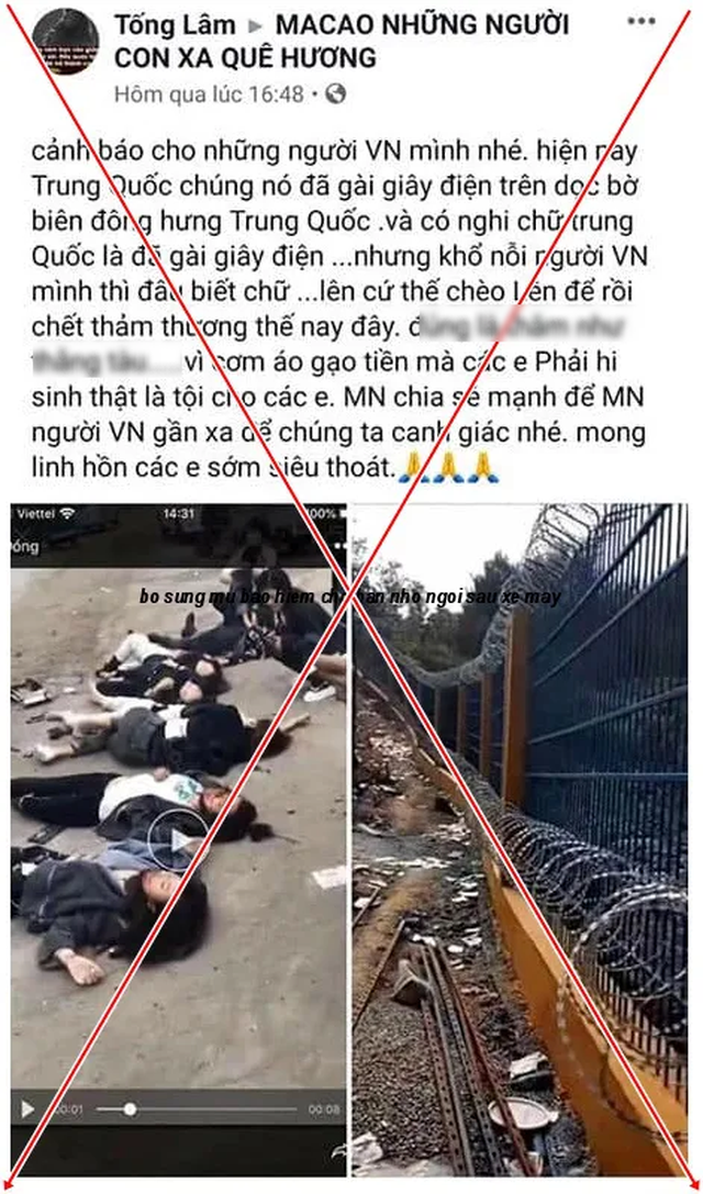 Bác bỏ tin đồn 7 người Việt Nam bị điện giật chết ở biên giới Trung Quốc - 2 Bác bỏ tin đồn 7 người Việt Nam bị điện giật chết ở biên giới Trung Quốc - 2