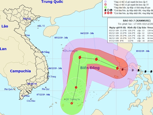 Bão Kammuri mạnh cấp 13 vào Biển Đông - 1 Bão Kammuri mạnh cấp 13 vào Biển Đông - 1