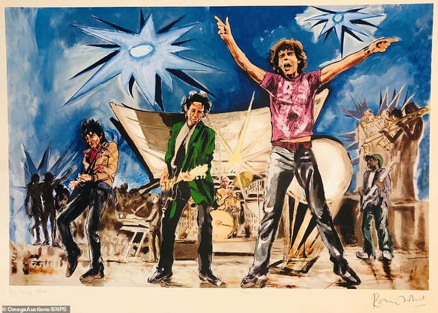 Sửng sốt trước tài năng hội họa của rocker nhóm Rolling Stones