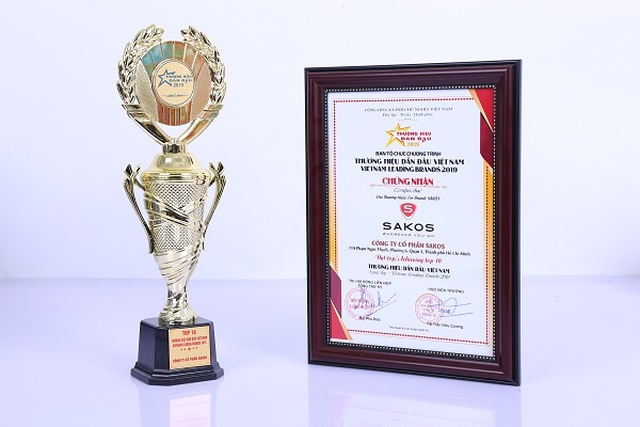 Sakos được vinh danh Top 10 thuơng hiệu dẫn đầu Việt Nam 2019 - 1 Sakos được vinh danh Top 10 thuơng hiệu dẫn đầu Việt Nam 2019 - 1