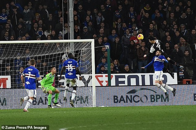 C.Ronaldo gây sốc khi bật cao tới 2,56m ghi bàn vào lưới Sampdoria - 2 C.Ronaldo gây sốc khi bật cao tới 2,56m ghi bàn vào lưới Sampdoria - 2